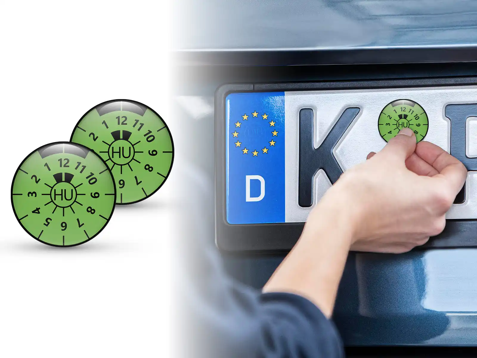 TUV Plaketten Hauptuntersuchung Nummernschild Grün
